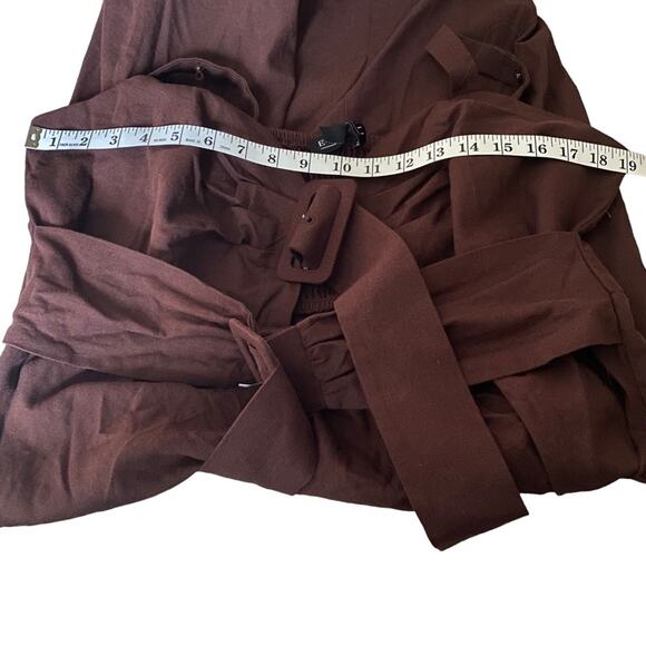 ELOQUII LINEN BLEND MIDI DRESS IN CAPPUCCINO Size 18 - Picture 7 of 8